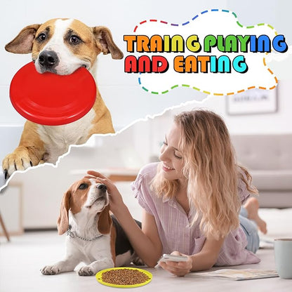 10 Pack Flying Disc Disk Flyer Disc Outdoor Training Interactive Flying Discs Bulk for Adults Dogs for Sports Favors, 5 Colors
