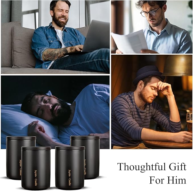 14OZ Vanilla & Smoke Scented Candle - Aromatherapy Candles with Lid - Soy Candles for Home Scented - Luxury Ceramic Jar Candles for Bedroom Kitchen Home Decor, Housewarming Party