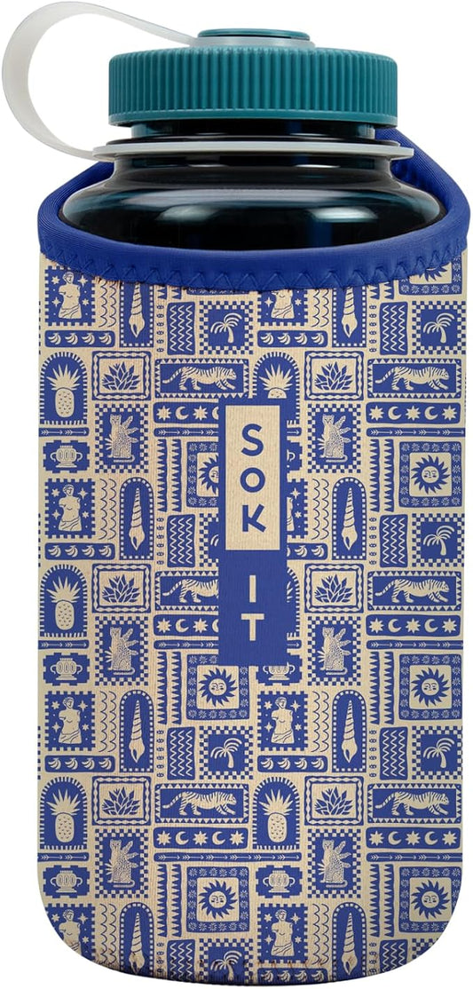 Sok It BotlSok Water Bottle Sleeve Insulated Neoprene Cover (Off the Grid, Fits 32oz Nalgene)