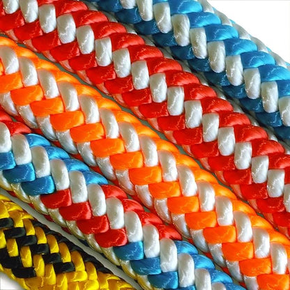 Pelican Rope 16-Strand 1/2 in (12.7 mm) Arborist-16™ Rope - 7000 lbs MBS - Static Climbing Rope - Rescue Operations - High Visibility - 200 ft - Sewn Eye - Orange/White - Made in The USA