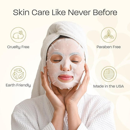 La Fresh Deep Moisturizing Snail Mucin Sheet Mask, Glow, and Hydration Face Mask with Snail Mucin Essence, 10 Count