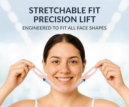 Stylia V Line Lifting Collagen Face Mask - Double Chin Strap for Women - Jawline Shaper Face Lift Tape - Neck Lift Collagen Mask - Chin Strap for Sleeping - Hyaluronic Acid, Aloe Vera, Cica 20PC