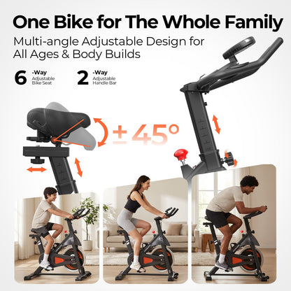 YOSUDA Magnetic Stationary Exercise Bike for Home, Indoor Cycling Bike with Exclusive App & Fitness