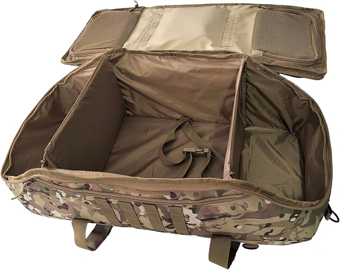 65L Large Duffle Bag, 3-in-1 Tactical Backpack MOLLE Pack for Sports, Gym, Outdoor, CP