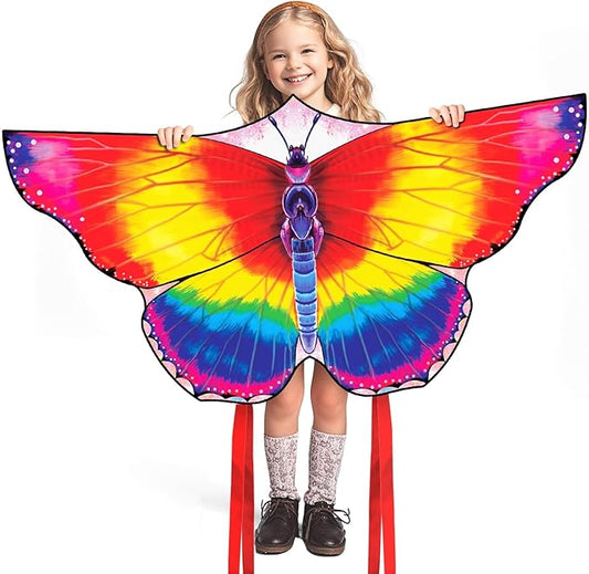 Large Butterfly Kite for Kids & Adults, 55" x 28" Easy to Fly Single Line Kite for Kids Ages 4-8