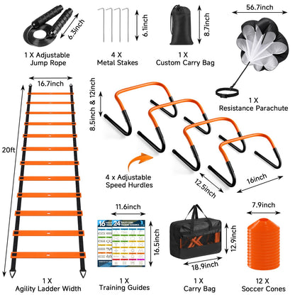 Agility Ladder, Soccer Football Training Equipment Agility & Speed Training