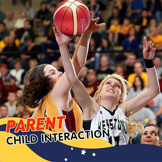 Training Soft Touch Rubber and Faux Leather Fighting Basketball, High Bounce Indoor Outdoor Basketball Gift