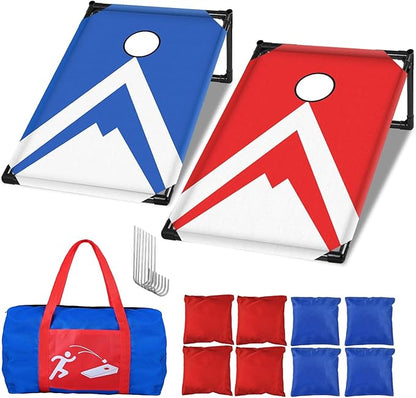 NZQXJXZ 3x2 ft Cornhole Board Set with 8 Bean Bags and Carrying Bag, Outdoor Toss Game Set for Kids and Adults, Portable Corn Hole Sets for Beach Lawn Backyard