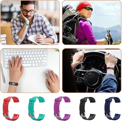 Watch Bands Replacement for ID115plus HR, Very Fit Pro Activity Fitness Tracker Wrist Bands Set, Multicolor Veryfitpro Smart Watch Strap Replacements