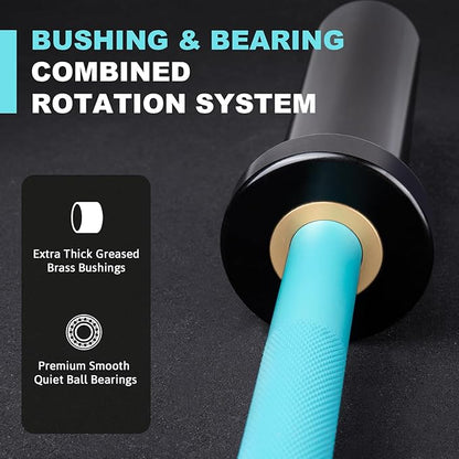 LIONSCOOL Premium 4ft/4.9ft/6ft Barbell for Strength Training and Olympic Weightlifting, 2 Inch Bar for Squats, Curls, Deadlifts, Presses, Hip Thrusts, 350lbs/500lbs/700lbs Weight Capacity