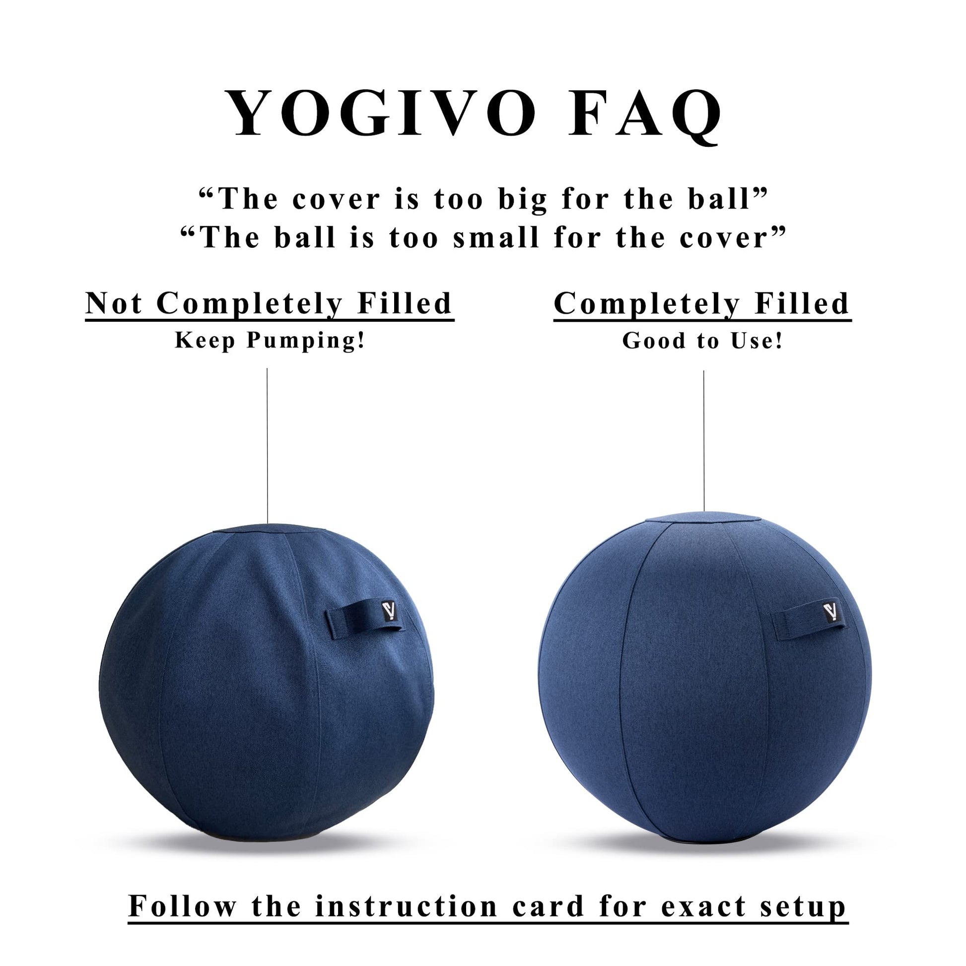 YOGIVO Sitting Ball Chair, Yoga Ball Chair Exercise Ball Chair for Home Office Desk, Stability Ball