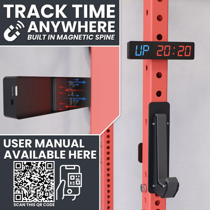 Synergee Magnetic Gym Timer – LED Display Interval Timer