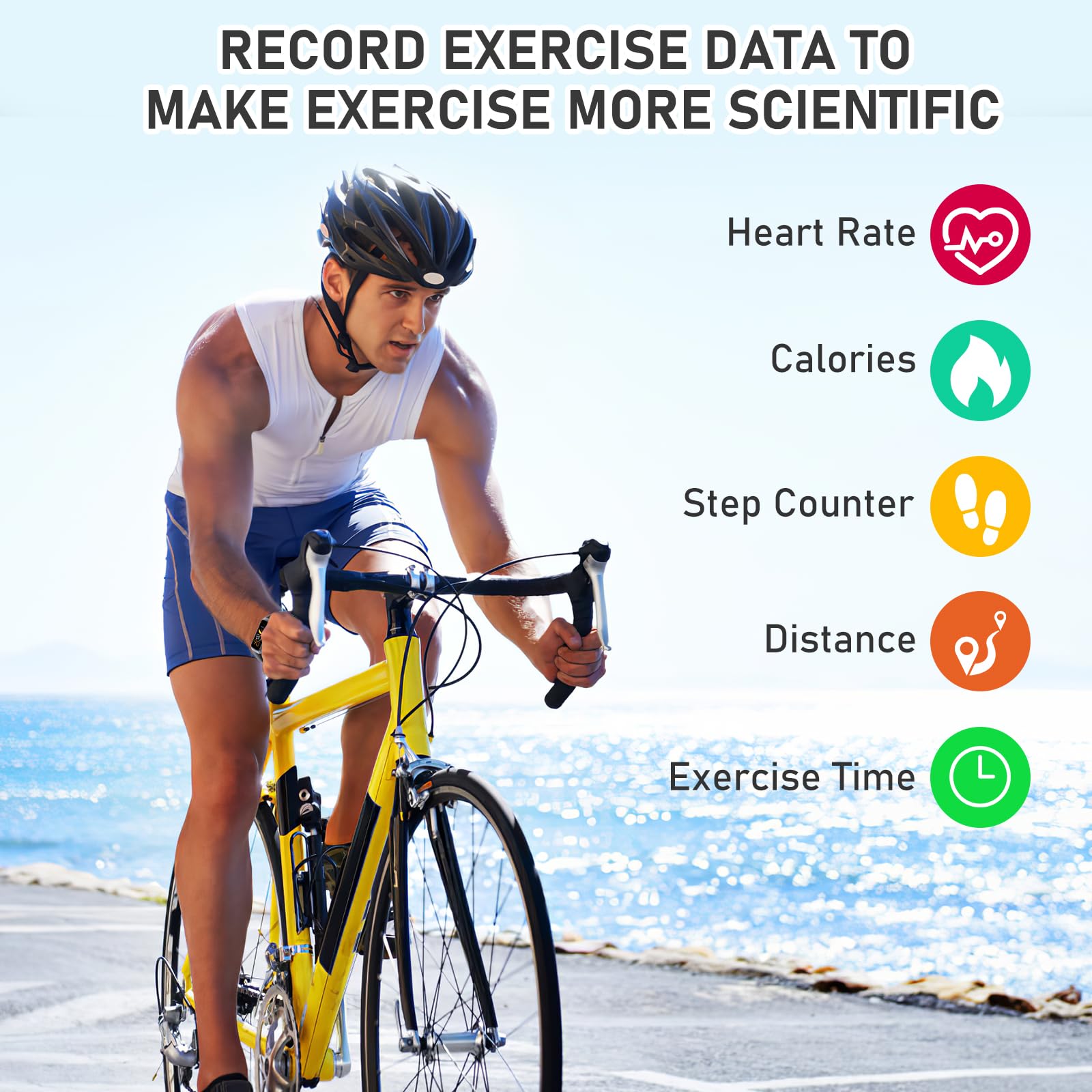 Fitness Tracker with Heart Rate/Blood Pressure/Pedometer/Calories/Sleep