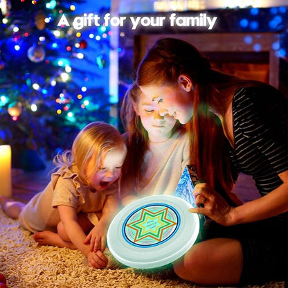 49 LEDs Flying Ring: Super Bright LED Flying Disc, Light Up Flying Disc with 16 Million Color RGB, Rechargeable 175g Flying Ring for Camping Games Beach Birthday Easter Gifts for Kid Adult