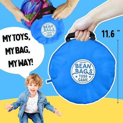 2 in-1 Dinosaur and Spaceship-Themed 27-inch Bean Bag Toss Game Set for for 1-2 Players, Backyard Games, Family Party, Birthday, for Toddlers Ages 3 4 5 6 Year Old- Amazon Exclusive