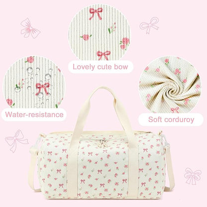 Duffle Bag for Gym Sports Women Girls Workout Travel Bag Weekender with Shoe Compartment and Wet Pocket
