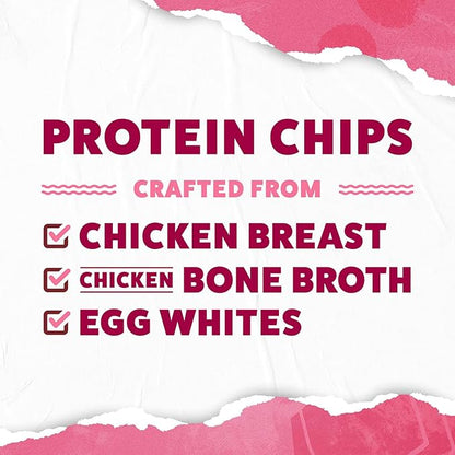 WILDE Himalayan Pink Salt Protein Chips, Thin and Crispy, High Protein, Keto Friendly, Made with Real Ingredients, 1.34oz Bags (Pack of 8)