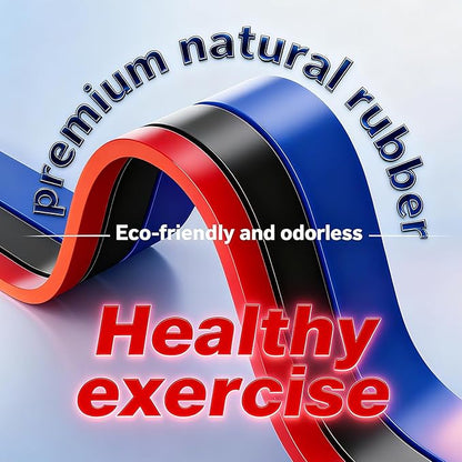 Resistance Bands, Pull Up Assistance Bands Set of 4, Workout Bands for Exercise, Fintness, Body Stretching, Muscle Training, Physical Therapy for Men Women - Carry Bag Included