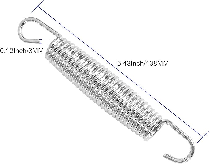40 Pack Trampoline Springs 5.5” Heavy Duty Galvanized Steel Replacement Trampoline Parts Springs with T Hook, Great for Outdoor Trampoline Aotob, Skywalker, JumpKing, UpperBounce, SkyBound