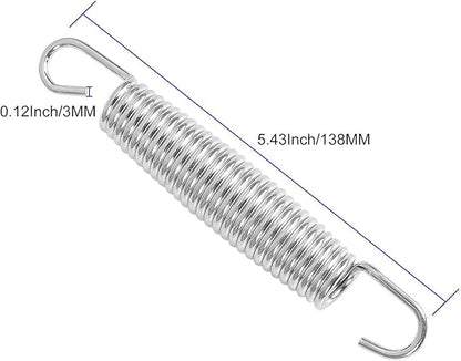 40 Pack Trampoline Springs 5.5” Heavy Duty Galvanized Steel Replacement Trampoline Parts Springs with T Hook, Great for Outdoor Trampoline Aotob, Skywalker, JumpKing, UpperBounce, SkyBound