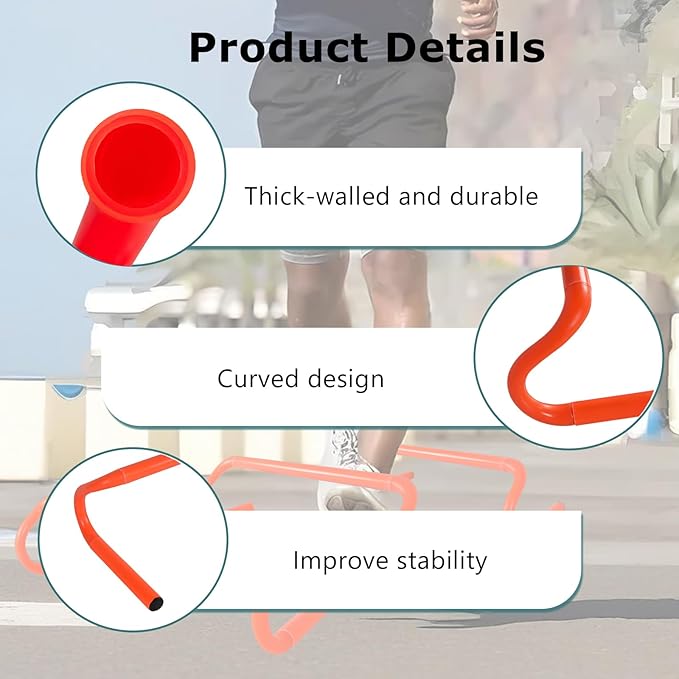 Agility Hurdles Detachable Speed Hurdles Spliced Agility Training Equipment for Soccer, Basketball and Track Drills