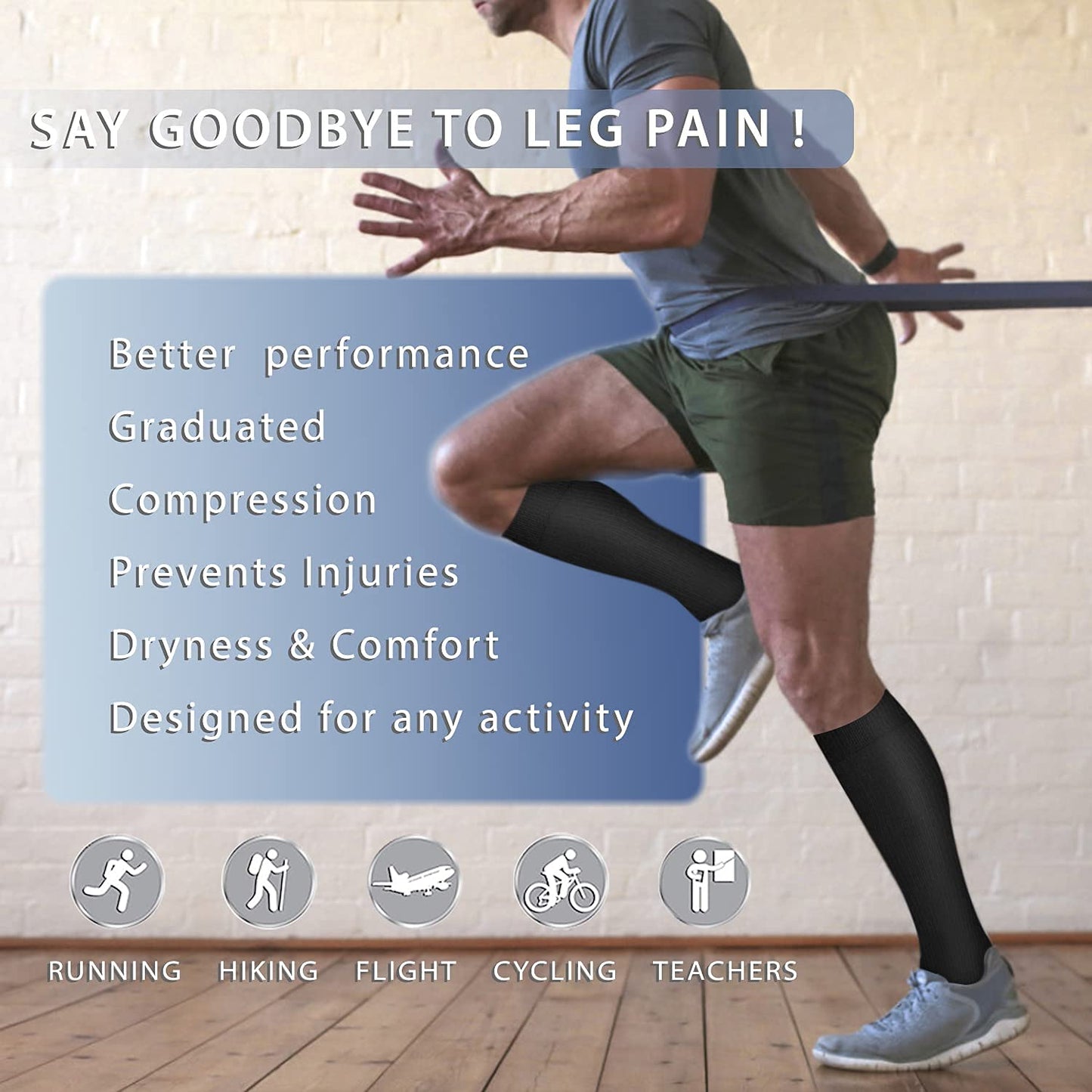 Copper Compression Socks 15-20 mmHg for Men & Women 8 Pairs – Circulation Support for Nurses