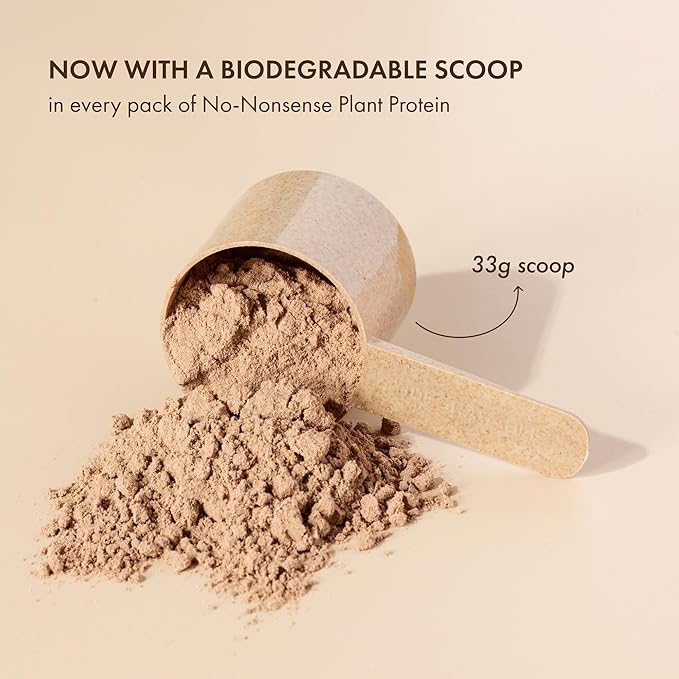 No-Nonsense Plant Protein, 25g Organic Brown Rice & Pea Isolate, Plant Based, Vegan, Gluten/Dairy Free, Sugar Free, Classic Unflavoured, 1.1lb (1pk, 13 Servings)