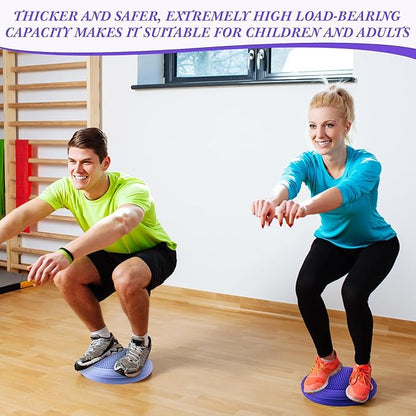 Libima 4 Pcs Wiggle Seat Inflated Wobble Cushion for Sensory Kid 13 Inches Balance Disc Flexible Seating for Classroom Sensory Pad for Chair Wiggle Cushion with Needle Pump