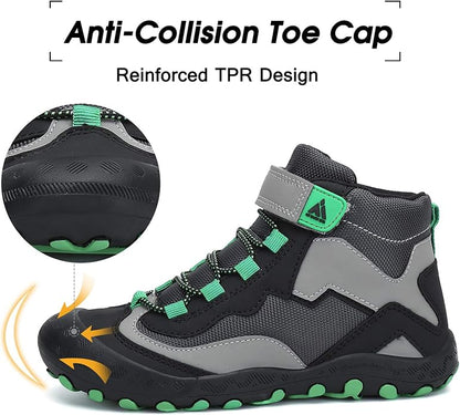 Mishansha Kids Hiking Boots Toddler Girls Boys Hiking Shoes Water-Resistant Anti-Collision Non-Slip Athletic Outdoor Trekking Boots