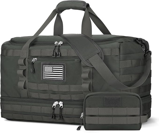 ETRONIK Travel Bag for Men Women, Gym Bag & Tactical Duffle Bags for Travel, Carry on with Toiletry