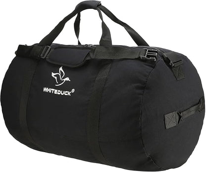 WHITEDUCK Heavy Duty Canvas Duffel Bag for Men and Women - Foldable Military Army Style Duffel Bag, with Full Length Zipper- Outdoors, Travel, Gym & Storage