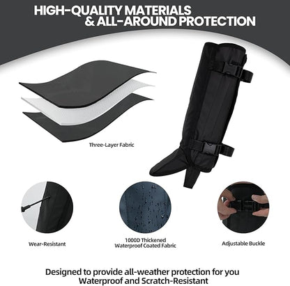 Leg Gaiters- Leg Guards and Boot Gaiter for Men & Women, with 1000D Wear Resistantand Snowproof and Waterproof Leg Protectors, Gaiters for Hiking and Hunting