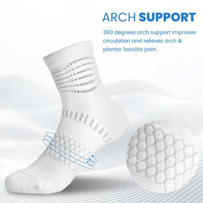 IRAMY Ankle Compression Socks for Women Men Plantar Fasciitis Relief Cushioned Athletic Running