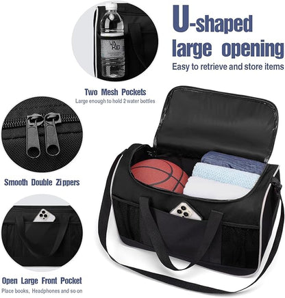 BuyAgain Duffle Bag, 17" Small Travel Carry On Sport Duffel Gym Bag.