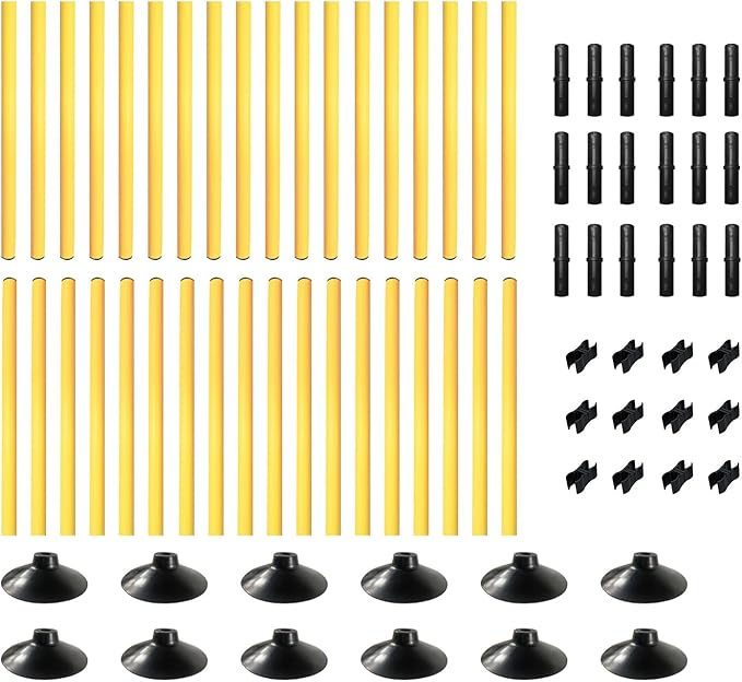 TNZMART 4.9 FT Agility Poles Adjustable Hurdles for Soccer Football Speed Training Equipment Track and Field