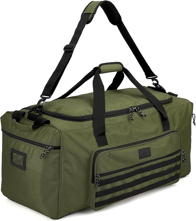 125L Extra Large Gym Duffle Bag for Men Women with Shoes Compartment Heavy Duty Tactical Sports Duffel Bag Big Football Baseball Basketball Soccer Hockey Team Equipment Bag, Green
