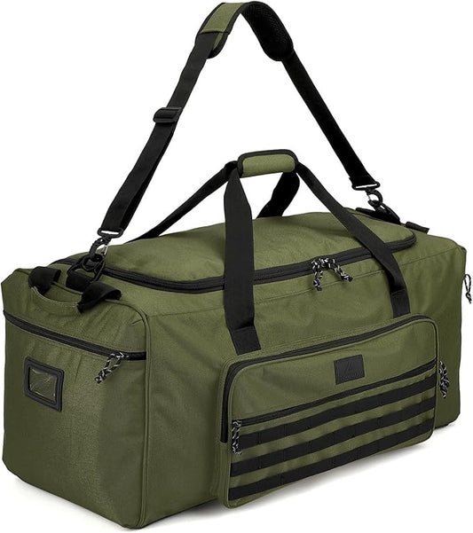 125L Extra Large Gym Duffle Bag for Men Women with Shoes Compartment Heavy Duty Tactical Sports Duffel Bag Big Football Baseball Basketball Soccer Hockey Team Equipment Bag, Green