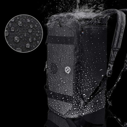 Gym Duffle Bag Backpack Waterproof Sports Duffel Bags Travel Weekender Bag for Men Women Overnight Bag with Shoes Compartment Black