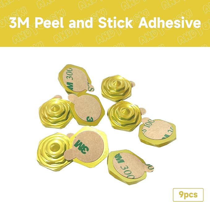 4-Layer Hexagonal Tapered Studs 18mm Aluminum Snowboard Stomp Pad - 9pcs