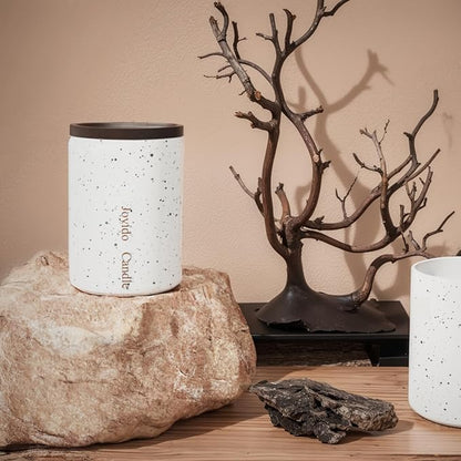 14OZ Lavender Scented Candle - Aromatherapy Candles with Lid - Soy Candles for Home Scented - Ceramic Jar Candles Decorated with Gold Dust for Bedroom Kitchen Home Decor, Housewarming Party