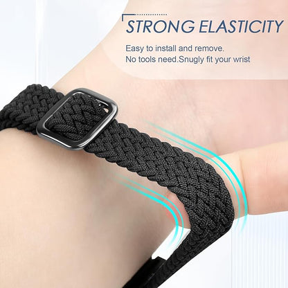 Tiptops Braided Nylon Bands Compatible with Fitbit Inspire 3/Inspire 2/Inspire/Inspire HR/Ace 2/Ace 3, Adjustable Loop Stretchy Straps Replacement Wristbands for Fitbit Inspire Women Men