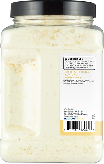 Nutricost Pantry Organic Egg White Protein Powder (1 LB) - GMO-Free, Gluten-Free