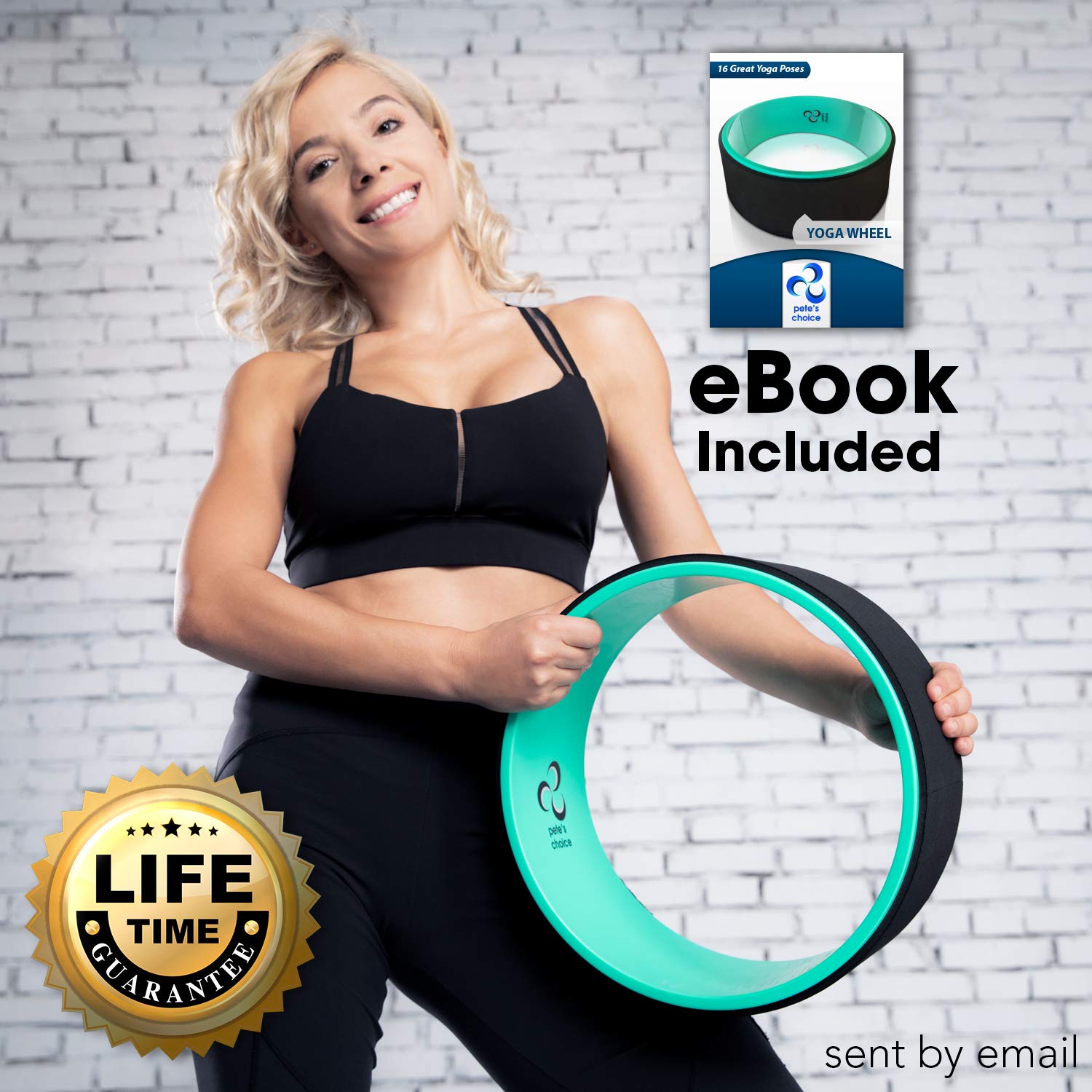 Yoga Wheel for Back Pain Relief - Beginners Guide & Strap Included