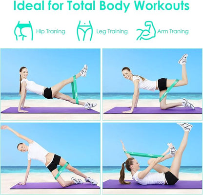 Resistance Bands Set, Workout Bands with Handles, Door Anchor, Ankle Straps and Carry Bag, Exercise Bands for Shape Body and Home Workouts