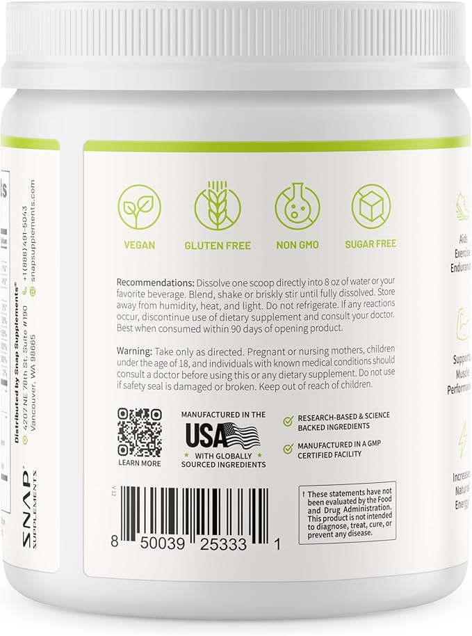 Snap Supplements Pre Workout Beet Root Powder, Nitric Oxide Supplement Preworkout for Men and Women with Organic Beets and B Vitamins, Energy and Heart Health Support, 30 Servings, Mixed Berry