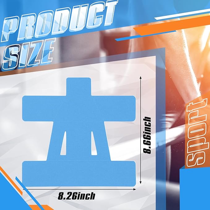 20 Count Kinesiology Tape for Shoulder Pain Relief Pre Cut Sports Waterproof Breathable Enhance Elastic Kinesiology Athletic Tape for Shoulder Support and Muscle Baseball Sports(Blue)