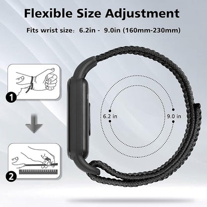 YCHDDER Solo Loop Nylon Bands Compatible with Amazfit Band 7 Straps,Soft Breathable Comfortable Adjustable Colorful Sports Replacement Wristband for Amazfit Band 7 for Men Women