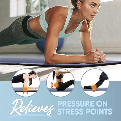 MICRODRY Deluxe Fitness Exercise Yoga Mat for Home & Gym, Extra Thick for High Impact Training, Multi Layered Skid Resistant Surface, Odor Neutralizing with Carrying Strap