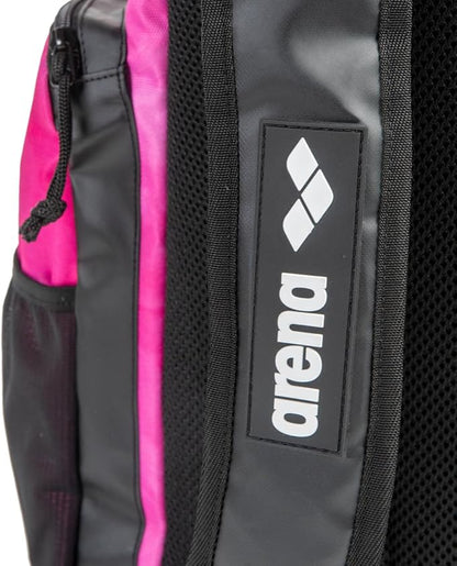 ARENA Spiky III Backpack 45 Swimming Athlete Sports Gym Rucksack Large Training Gear Equipment Swim Bag for Men and Women, 45 Liters, Shocking Pink/Multi