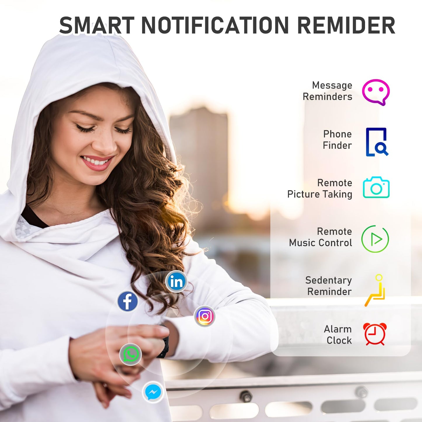 Fitness Tracker with Heart Rate/Blood Pressure/Pedometer/Calories/Sleep